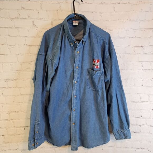 Men's True Fan "Nebraska Cornhuskers" denim jacket, size XXL - Picture 1 of 3